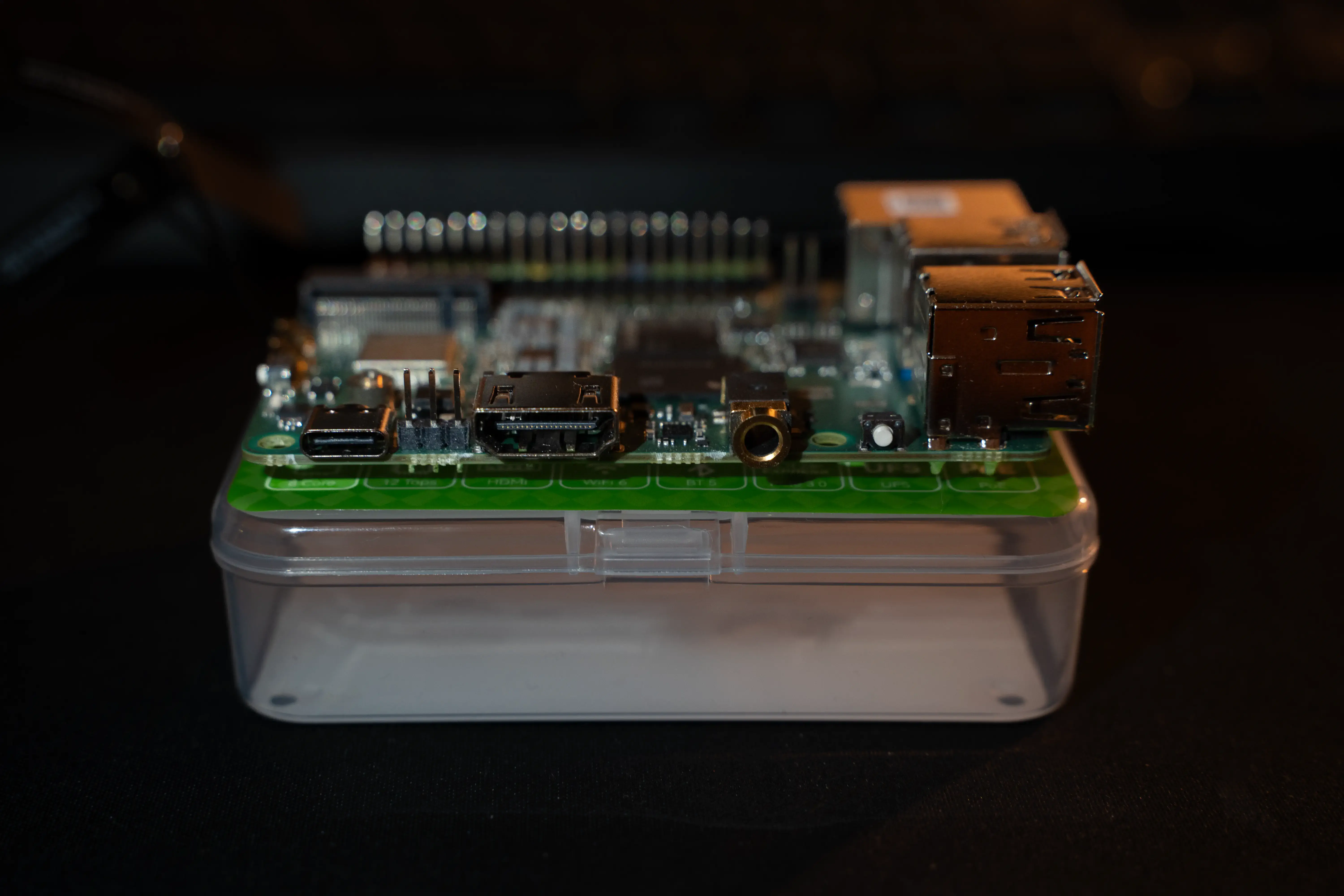 Radxa-Dragon-Q6A Power, HDMI & Headphone Side